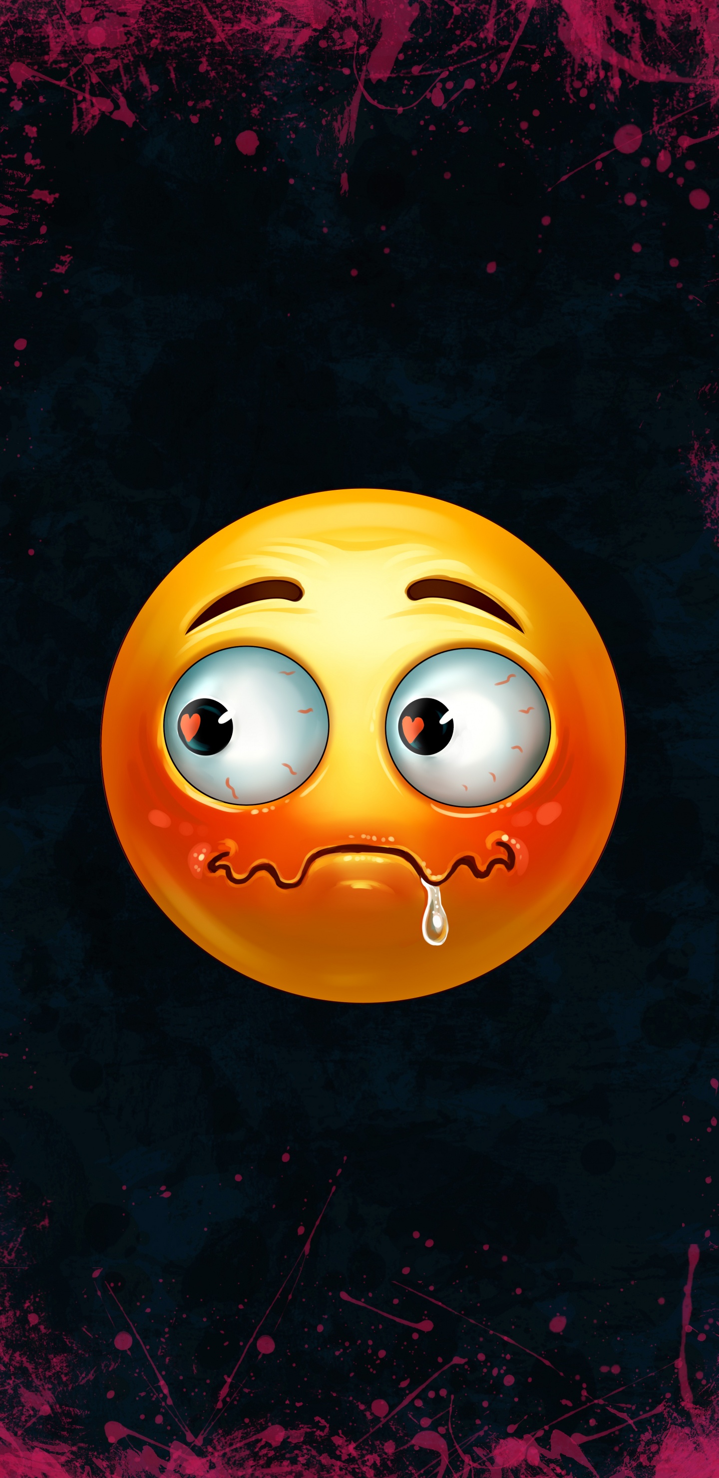 Orange, Smiley, Emoji, Emoticon, Chin. Wallpaper in 1440x2960 Resolution