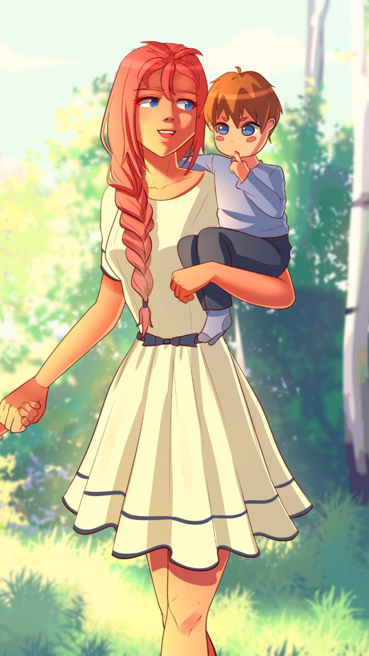 2 Girl in School Uniform Anime Character. Wallpaper in 720x1280 Resolution
