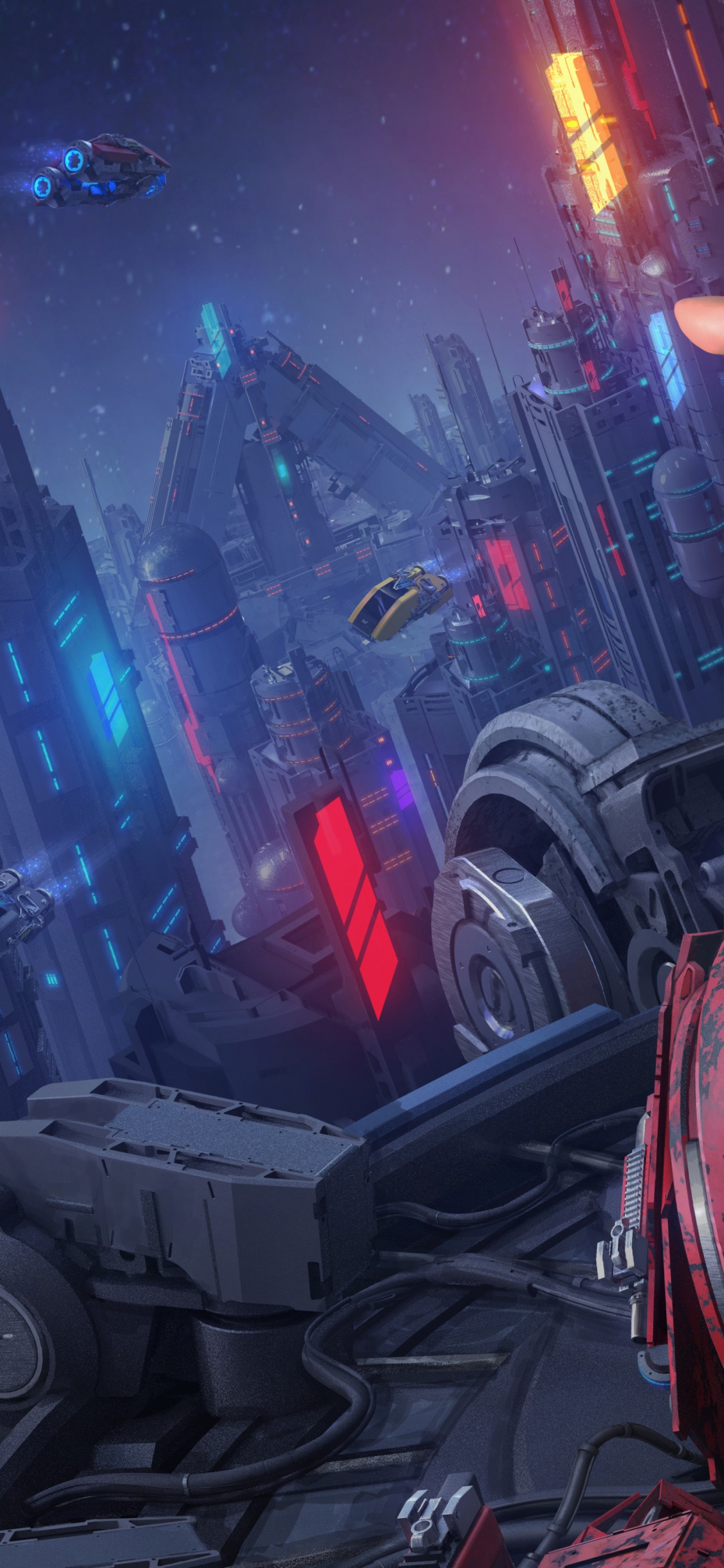 Cyberpunk 2077, Cyberpunk, Science-fiction, Purpur, Unterhaltung. Wallpaper in 1125x2436 Resolution