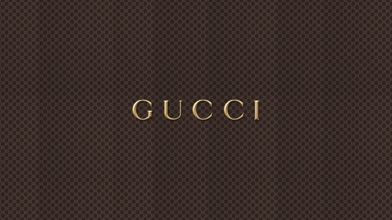 Gucci, Logo, Texte, Brown, Conception. Wallpaper in 1280x720 Resolution