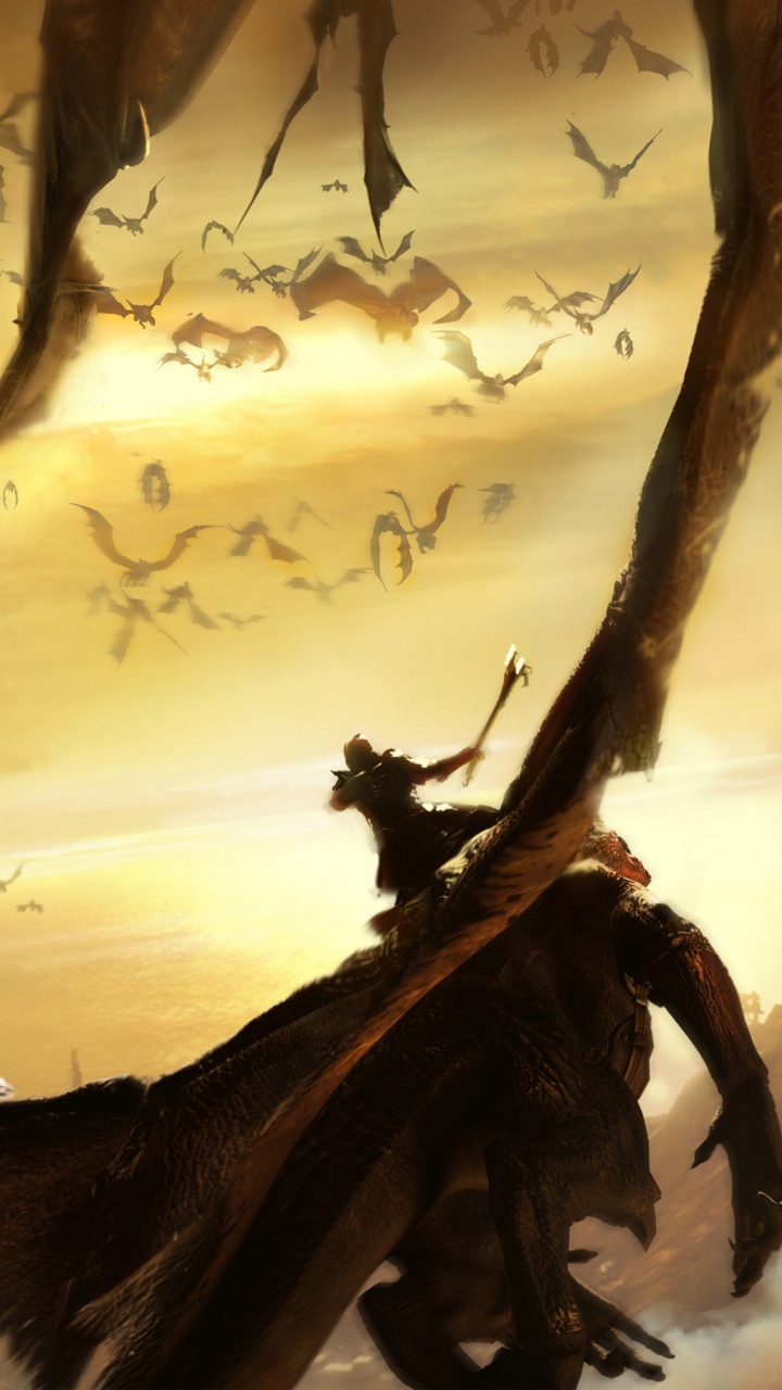 Brown and Black Dragon Illustration. Wallpaper in 720x1280 Resolution