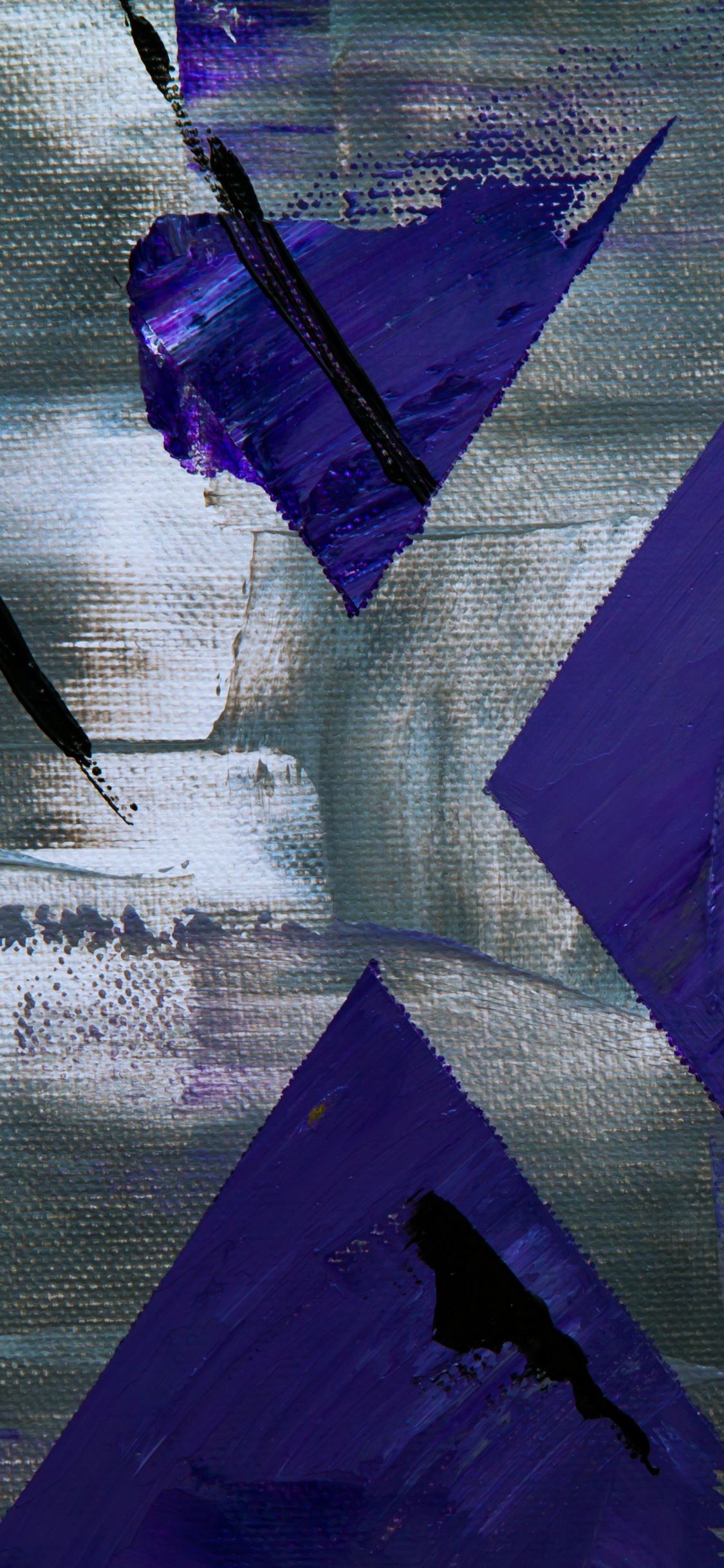 Gelbe Und Grüne Abstrakte Malerei. Wallpaper in 1125x2436 Resolution