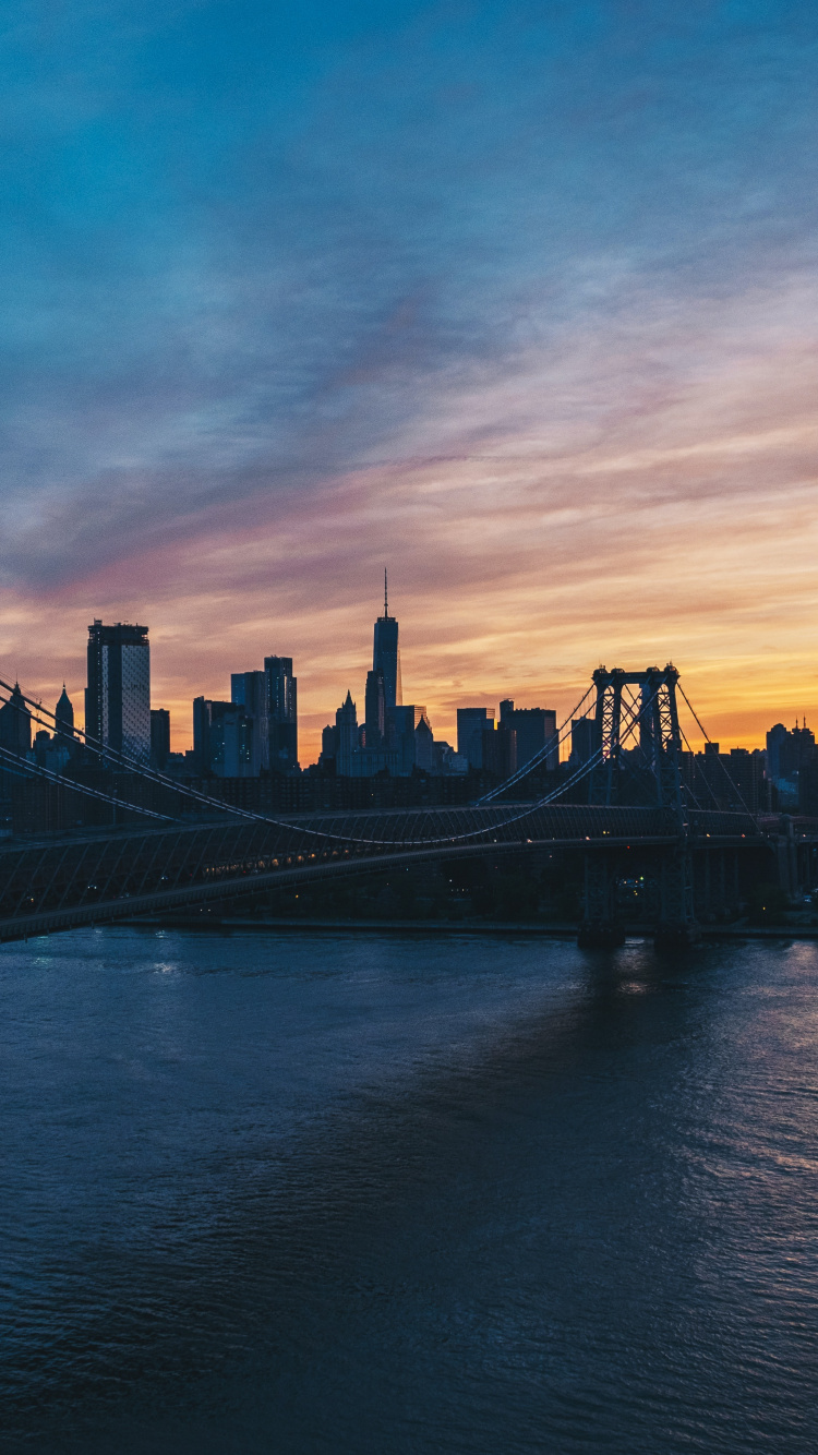 Eau, Bâtiment, Afterglow, Gratte-ciel, Tour de Bloc. Wallpaper in 750x1334 Resolution