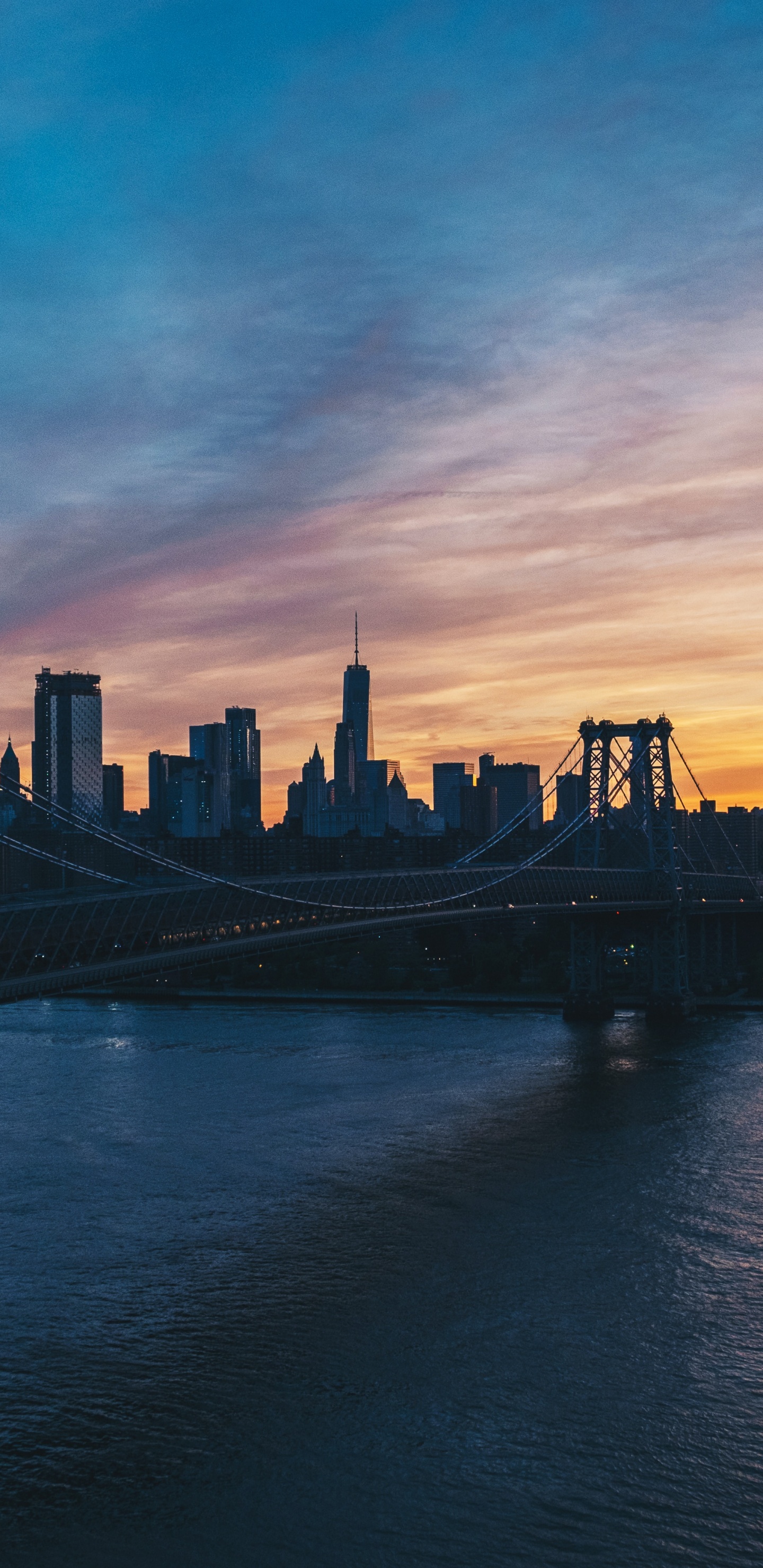 余辉, 塔块, 日出, 城市景观 壁纸 1440x2960 允许