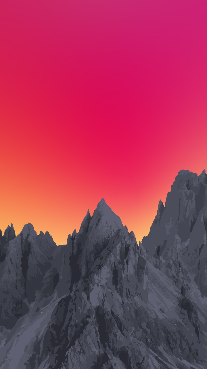 Atmosphere, Mountain, Afterglow, Dusk, Natural Landscape. Wallpaper in 720x1280 Resolution