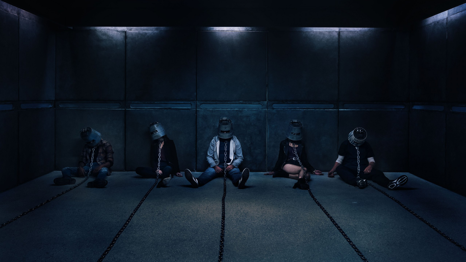 3 Men Sitting on Blue Floor. Wallpaper in 1920x1080 Resolution