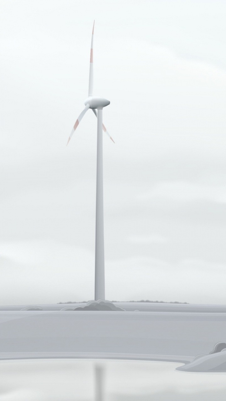 Éolienne Blanche Sur Sable Gris Sous un Ciel Nuageux Blanc Pendant la Journée. Wallpaper in 720x1280 Resolution