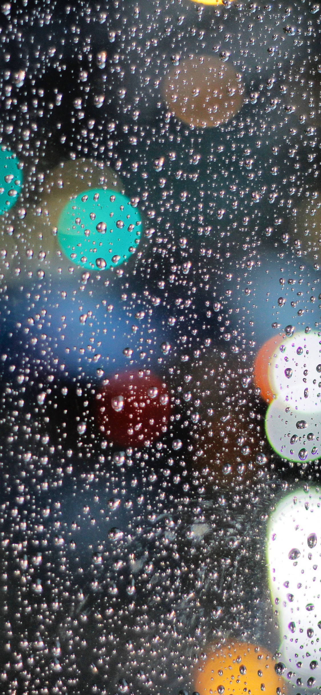 Gouttes D'eau Sur la Vitre. Wallpaper in 1125x2436 Resolution