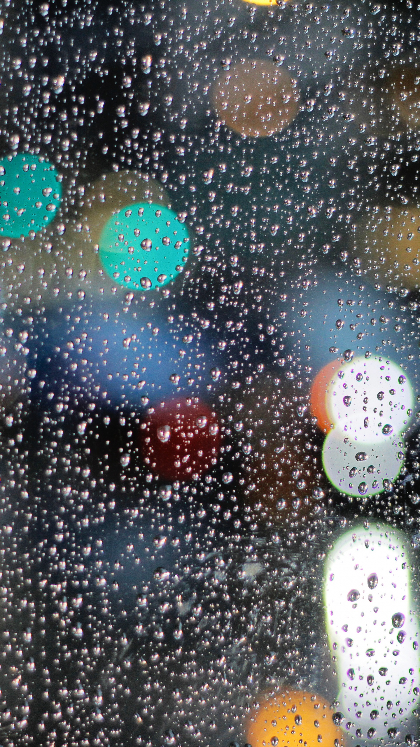 Gouttes D'eau Sur la Vitre. Wallpaper in 1440x2560 Resolution