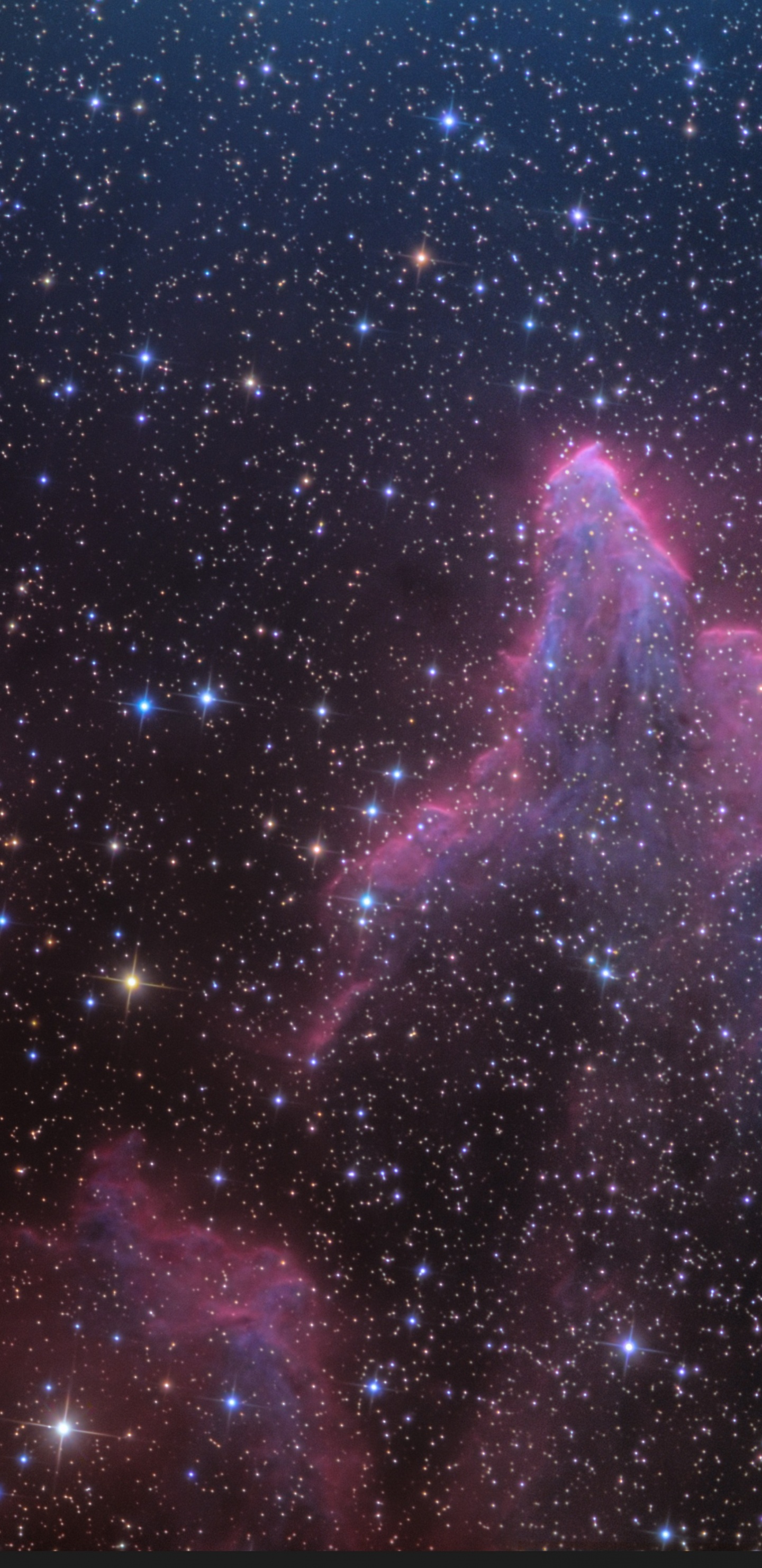 Illustration de la Galaxie Bleue et Blanche. Wallpaper in 1440x2960 Resolution