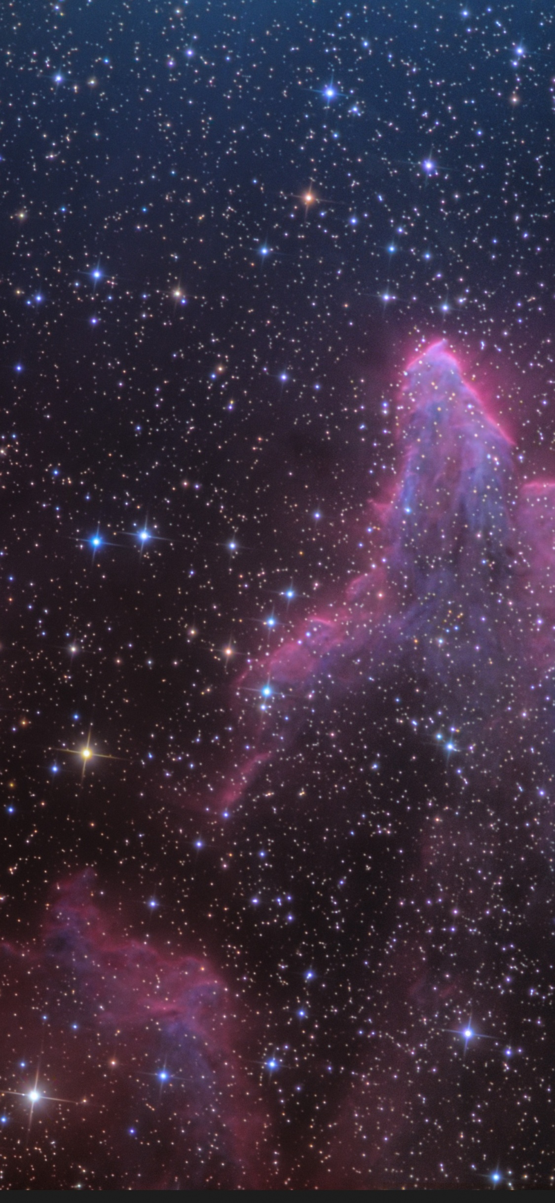 Blaue Und Weiße Galaxieillustration. Wallpaper in 1125x2436 Resolution