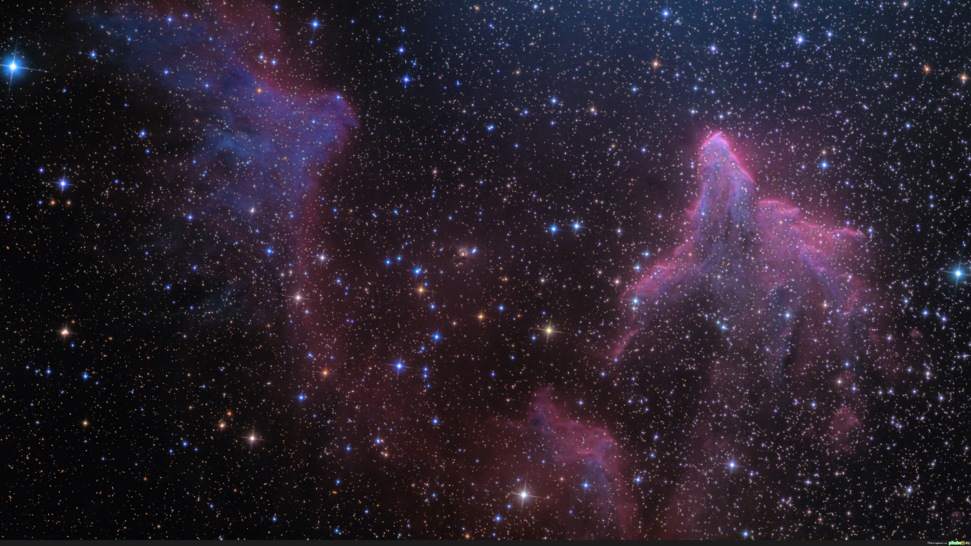 Blaue Und Weiße Galaxieillustration. Wallpaper in 1366x768 Resolution