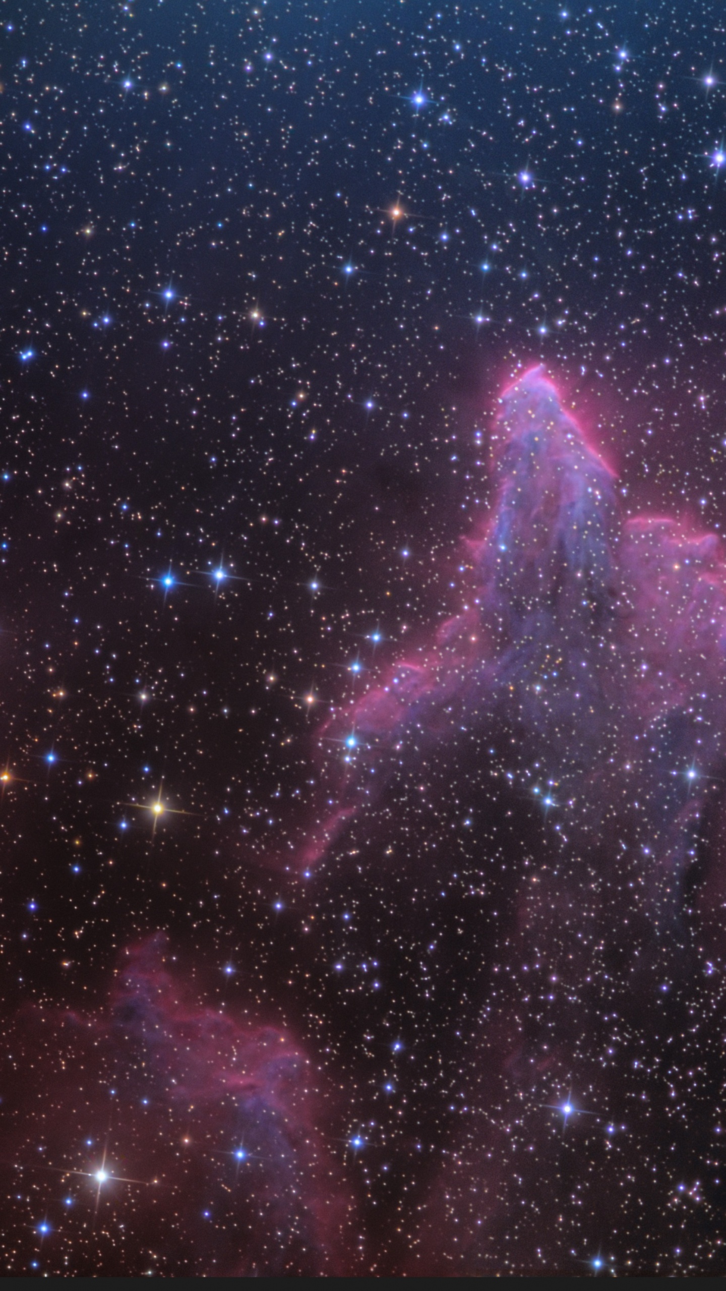 Blaue Und Weiße Galaxieillustration. Wallpaper in 1440x2560 Resolution