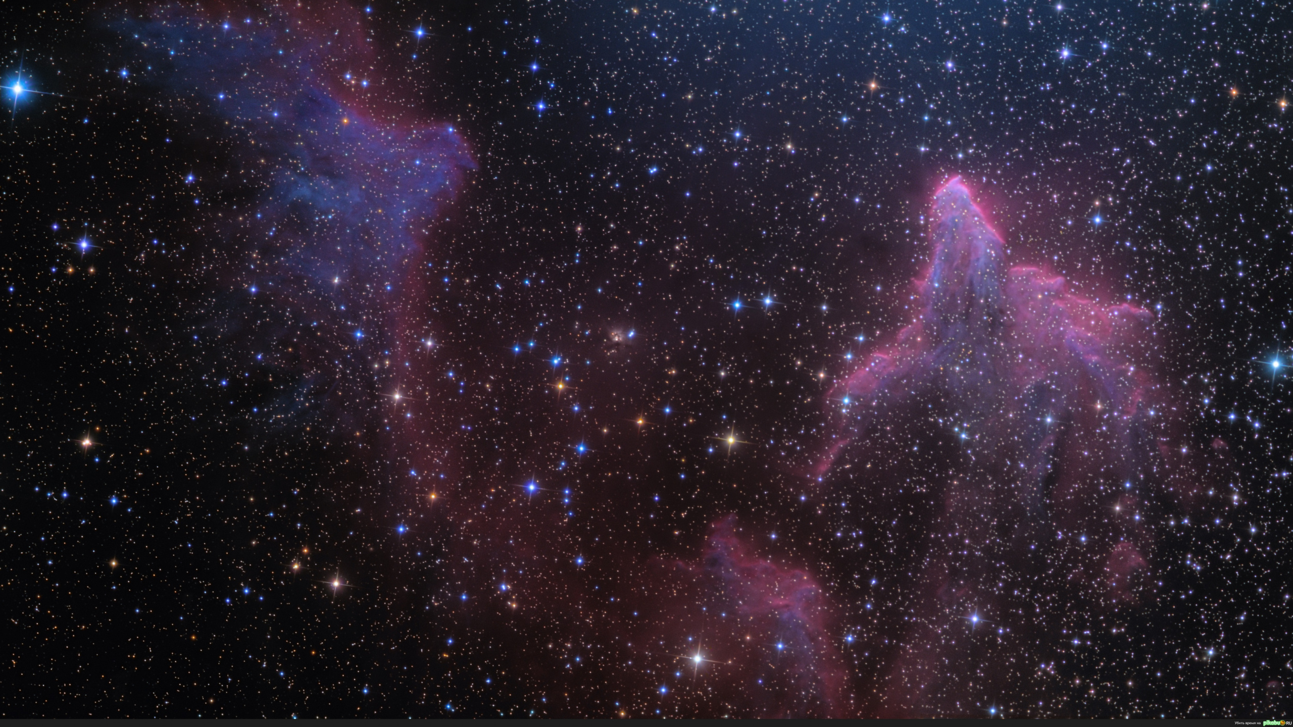 Blaue Und Weiße Galaxieillustration. Wallpaper in 2560x1440 Resolution