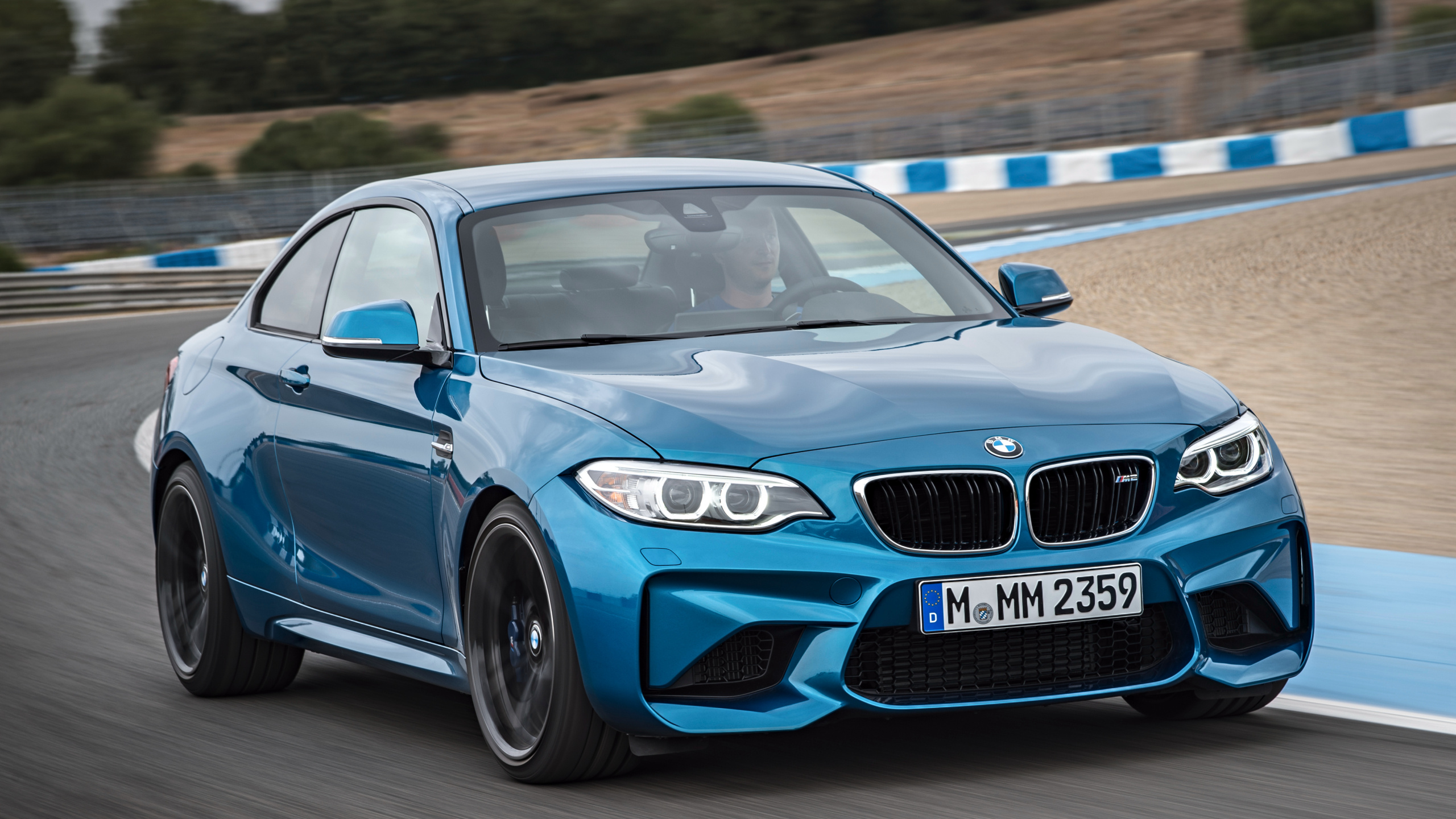 Blau Bmw m3 Coupe. Wallpaper in 2560x1440 Resolution