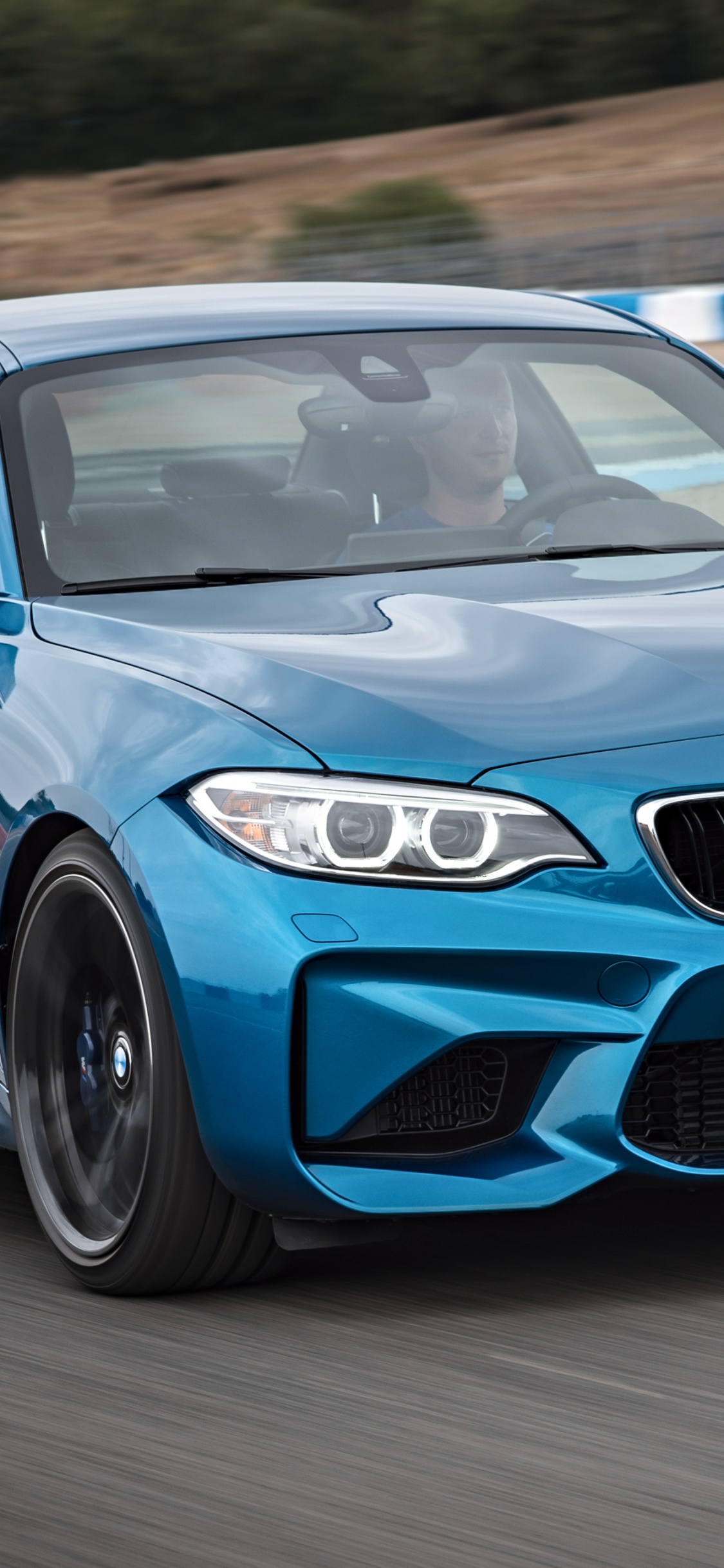 Blue Bmw m 3 Coupe. Wallpaper in 1125x2436 Resolution