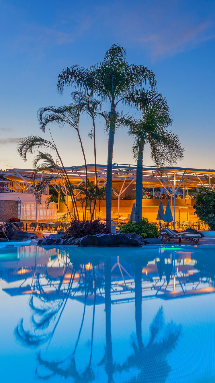 Puerto Rico de Gran Canaria, Charco Del Palo, Faab Beach, Swimming Pool, Resort. Wallpaper in 750x1334 Resolution