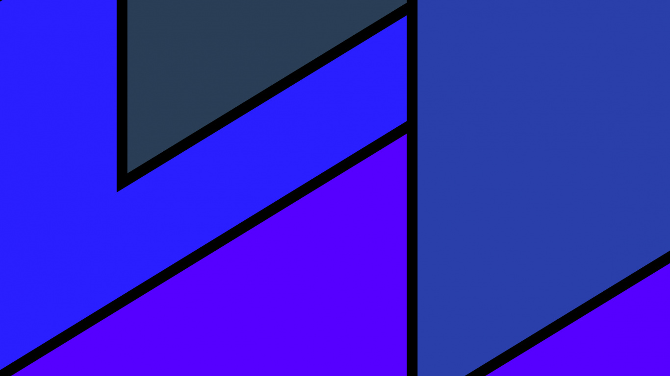 三角形, 矩形, 相似之处, 电蓝色的, 对称 壁纸 1366x768 允许