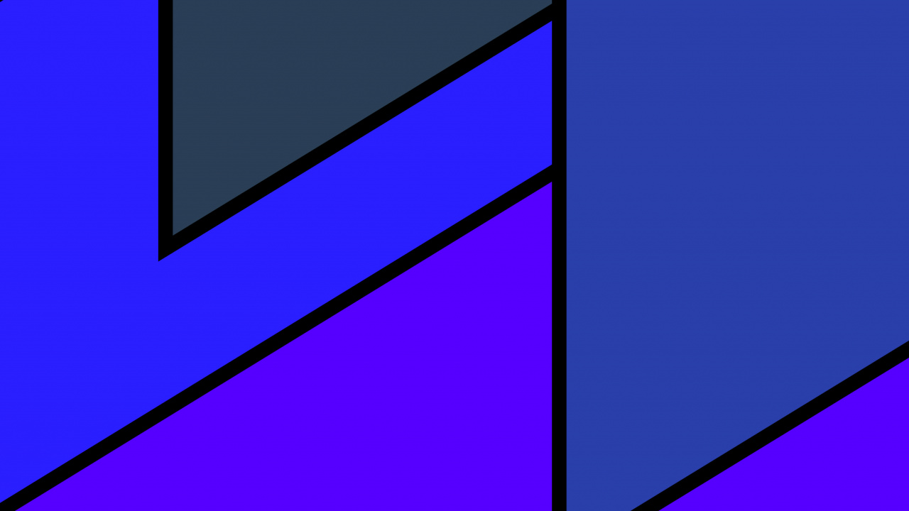 Triangle, Rectangle, Parallels, Electric Blue, Symmetry. Wallpaper in 1280x720 Resolution