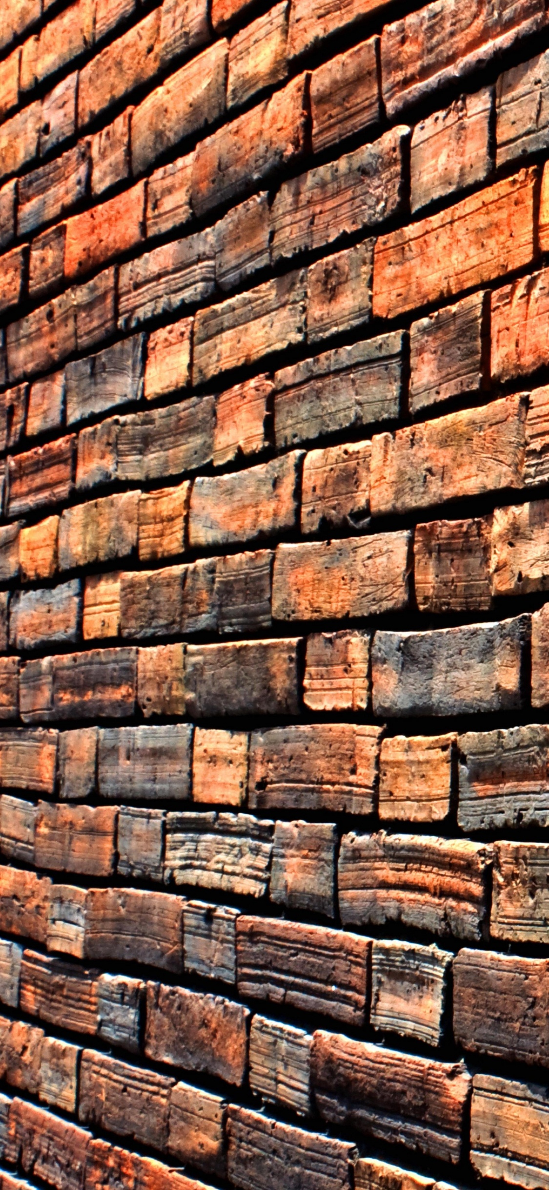 砖, 砌砖, 石壁, 木材, 木 壁纸 1125x2436 允许