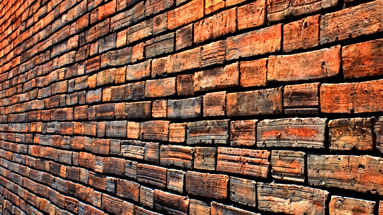砖, 砌砖, 石壁, 木材, 木 壁纸 1280x720 允许