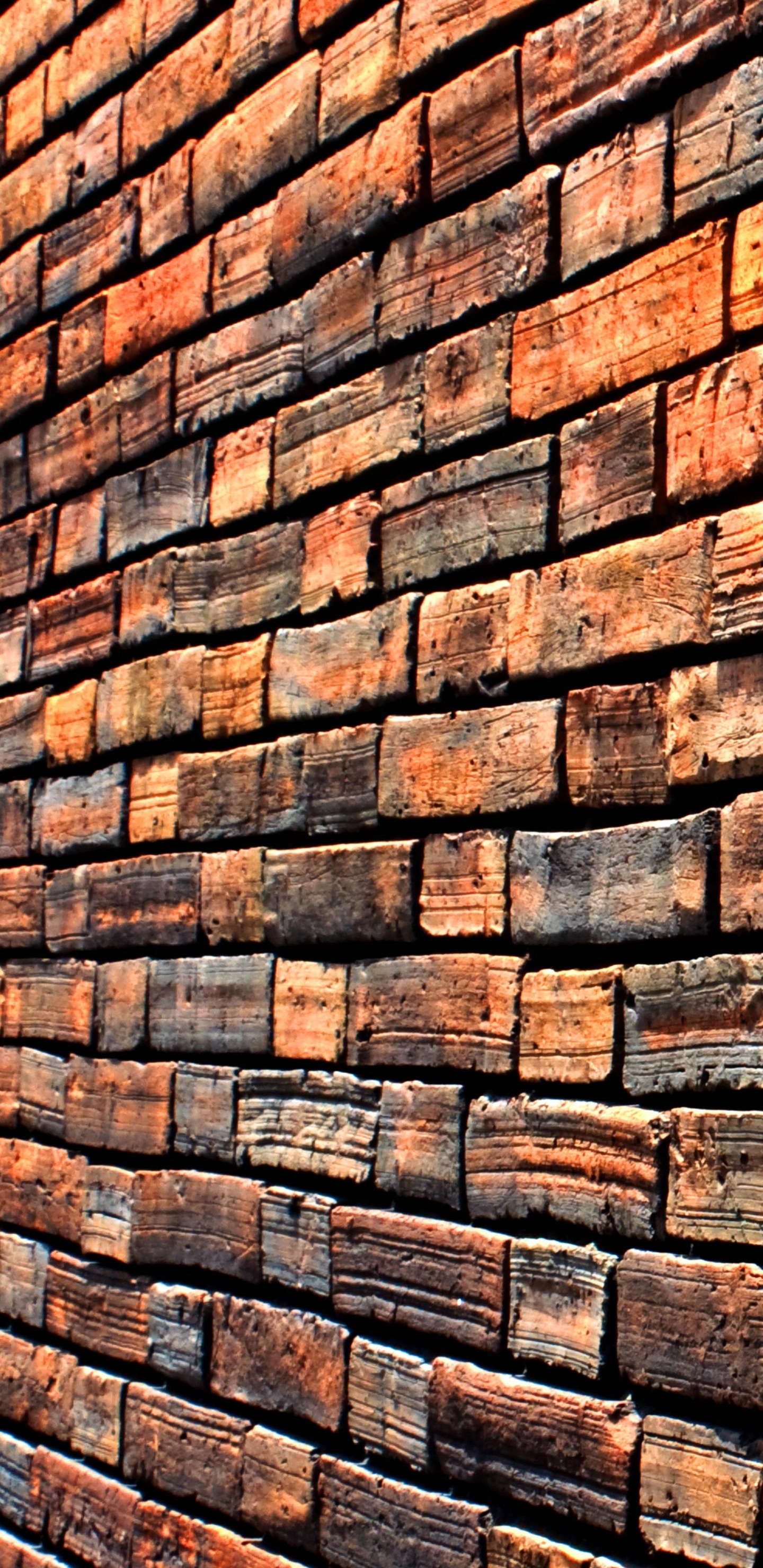 砖, 砌砖, 石壁, 木材, 木 壁纸 1440x2960 允许