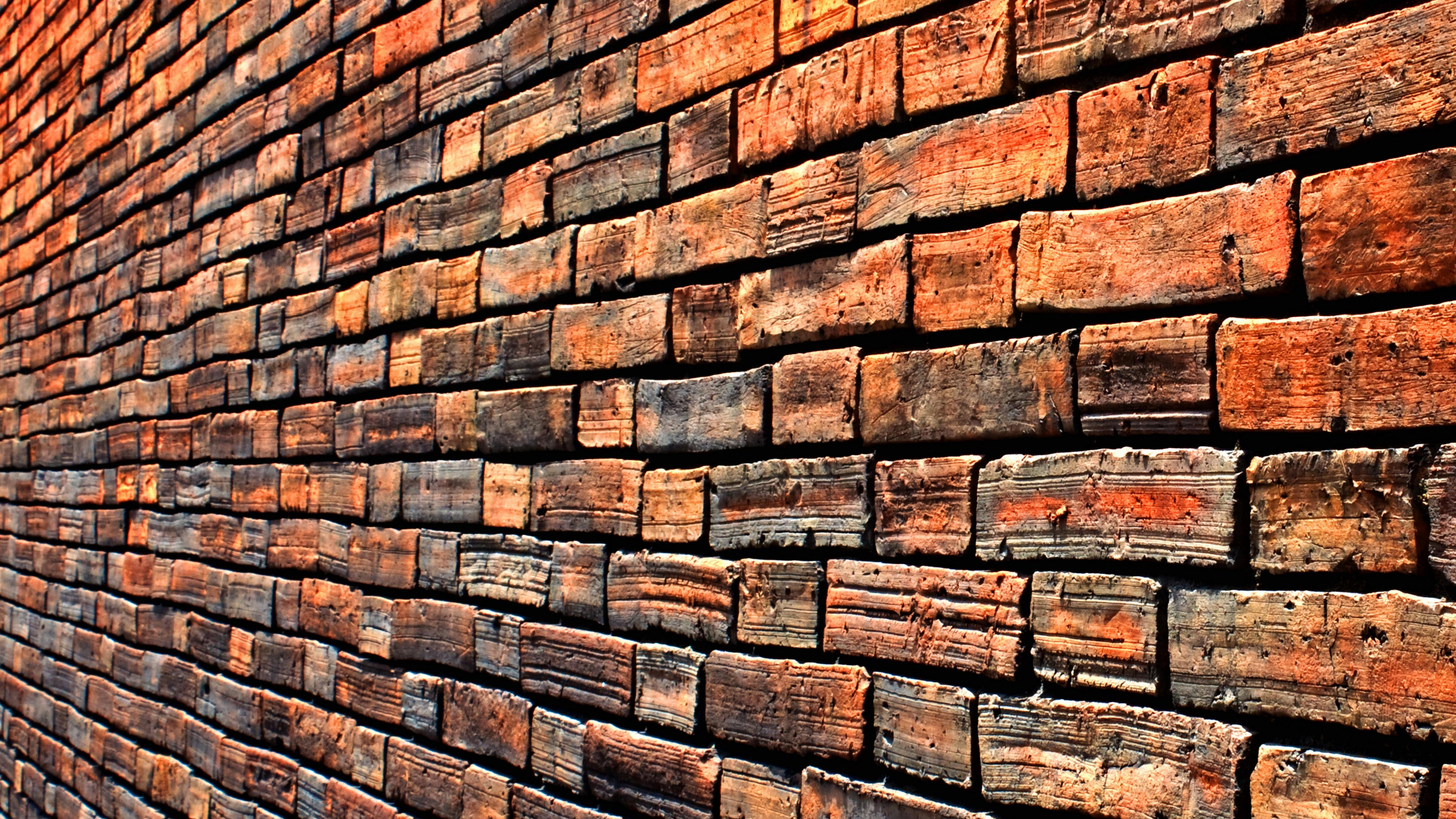 砖, 砌砖, 石壁, 木材, 木 壁纸 3840x2160 允许