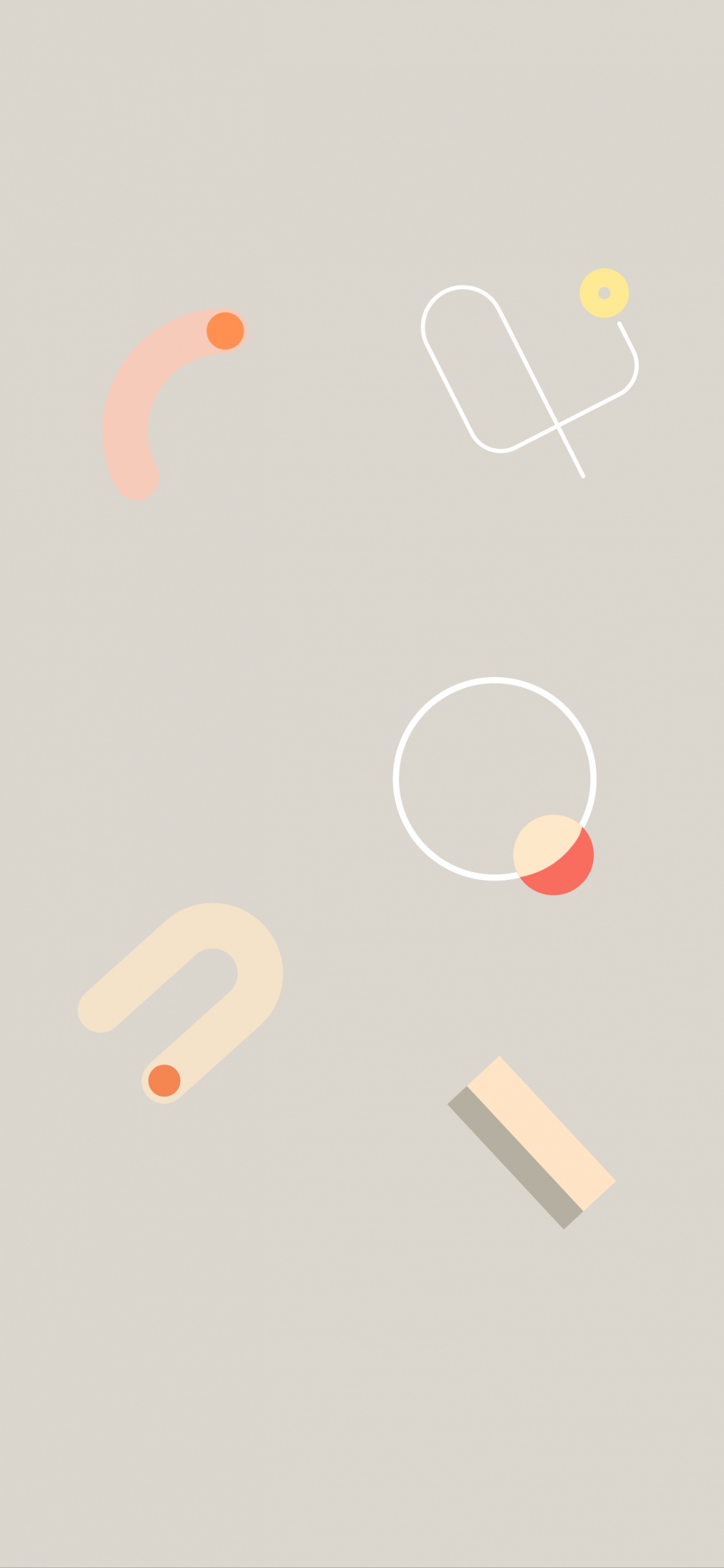 Android, Google, Google Pixel 4, Naranja, Diseño. Wallpaper in 1125x2436 Resolution