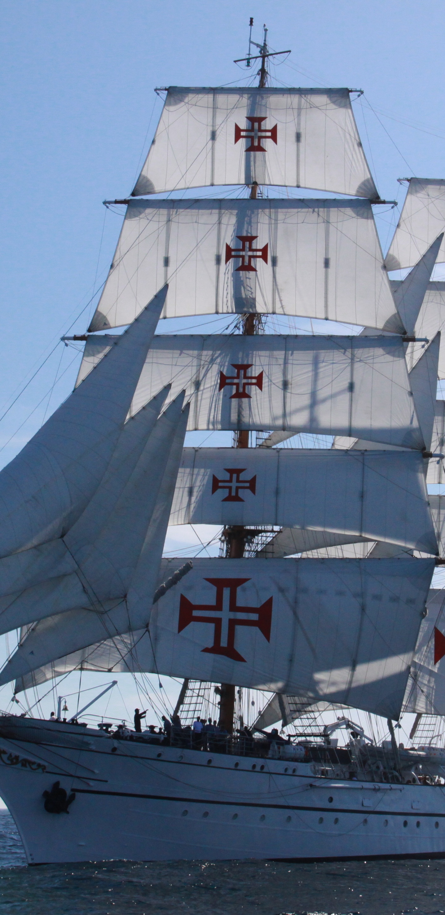 White Sail Boat on Sea During Daytime. Wallpaper in 1440x2960 Resolution