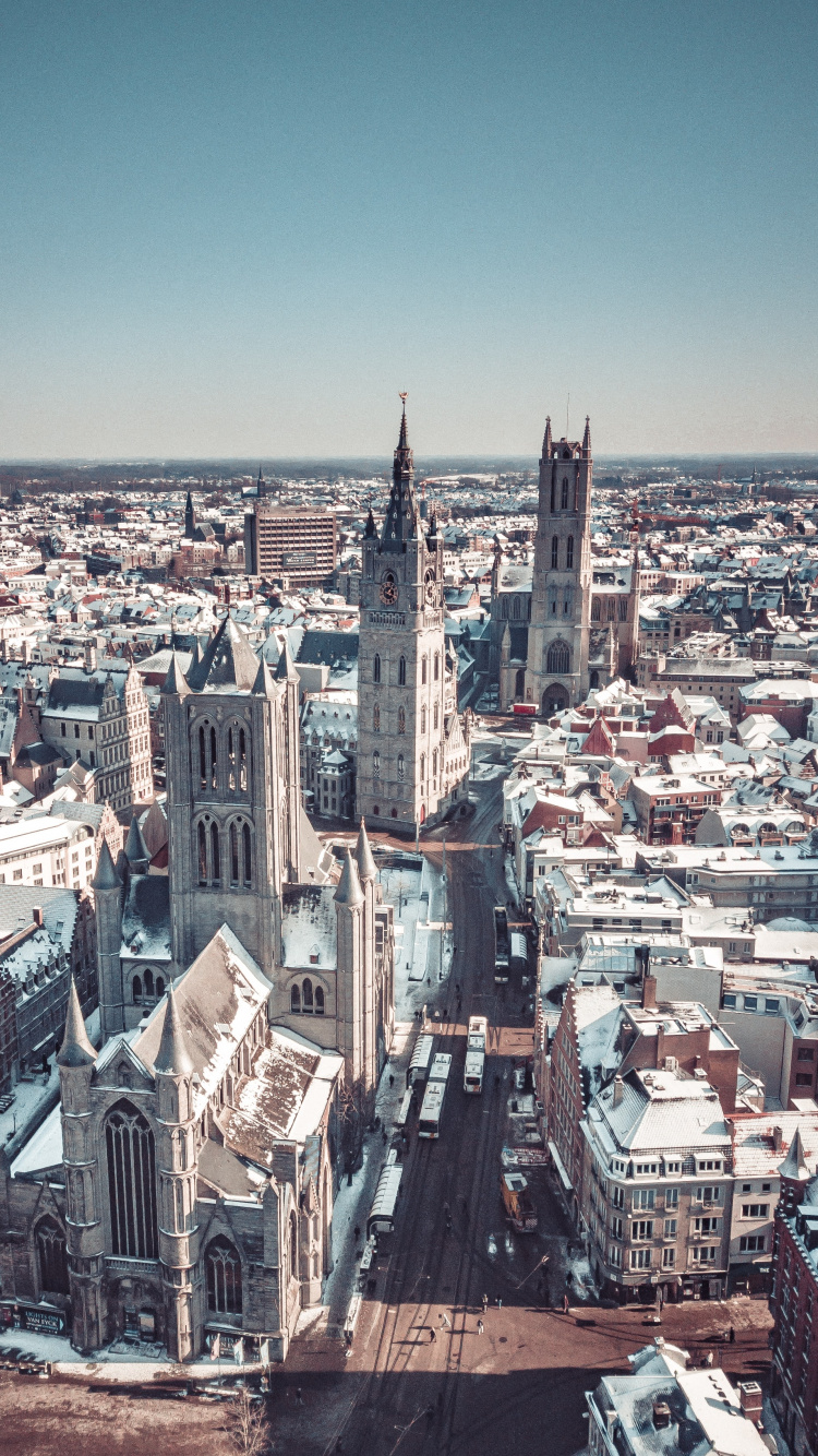 Stadtgebiet, Gebäude, Tageszeit, Wolkenkratzer, Städtebau. Wallpaper in 750x1334 Resolution