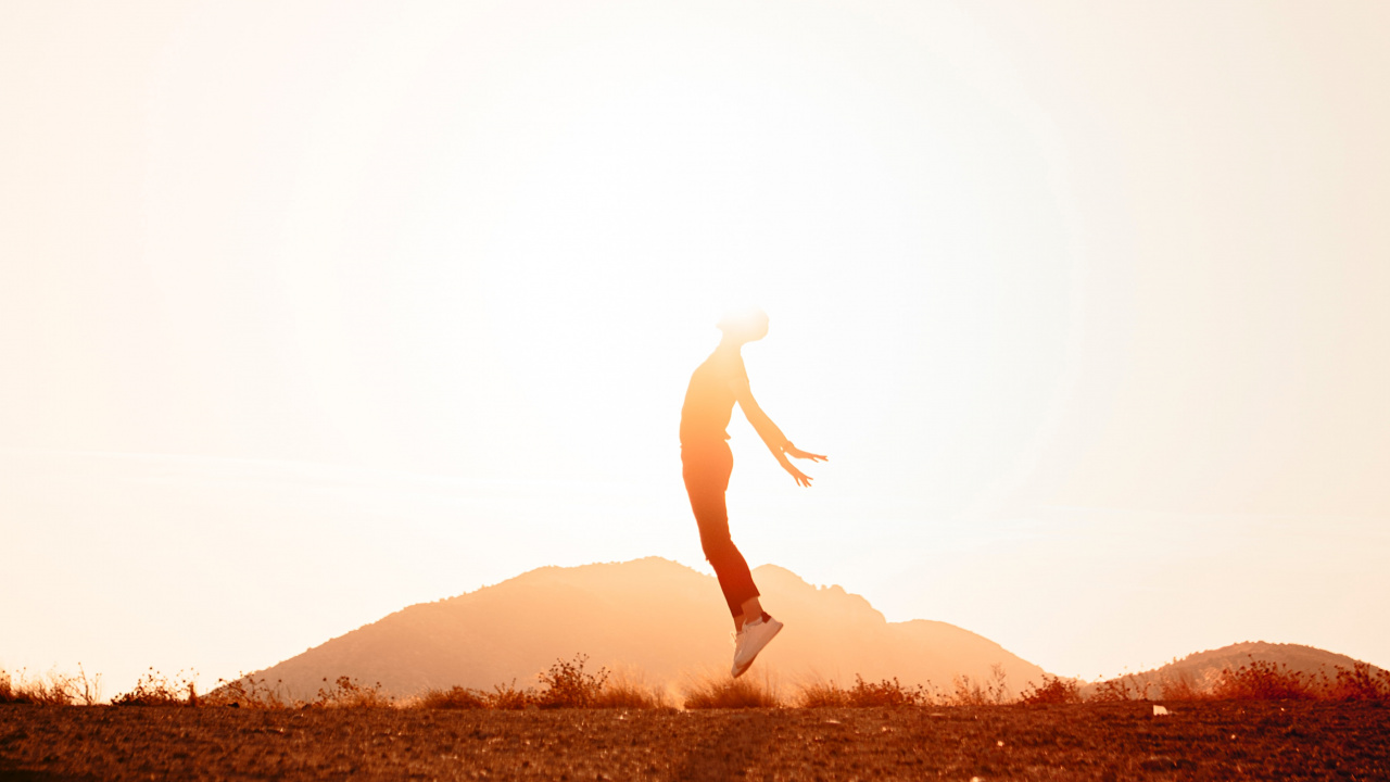 剪影, 人们在自然界, 性质, 橙色, 地平线 壁纸 1280x720 允许