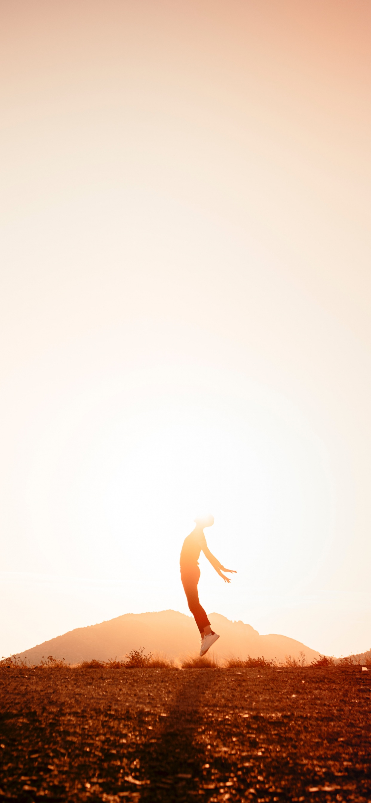 Personne Debout Sur la Roche Brune Pendant la Journée. Wallpaper in 1242x2688 Resolution