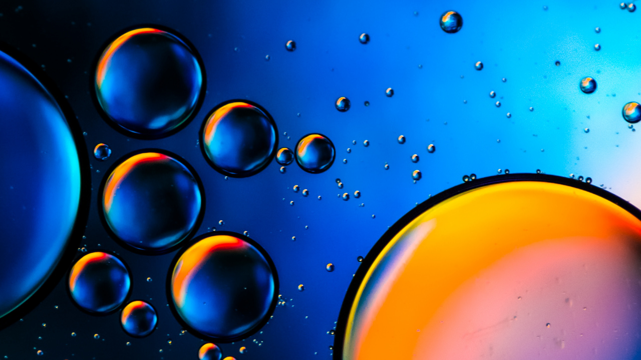 Drop, Colored, Colorfulness, Liquid, Light. Wallpaper in 1280x720 Resolution