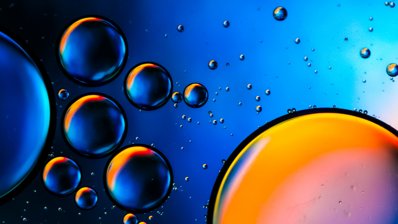 Drop, Colored, Colorfulness, Liquid, Light. Wallpaper in 1366x768 Resolution