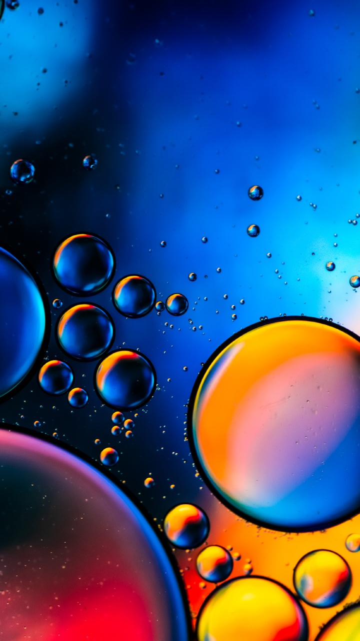 Drop, Colored, Colorfulness, Liquid, Light. Wallpaper in 720x1280 Resolution