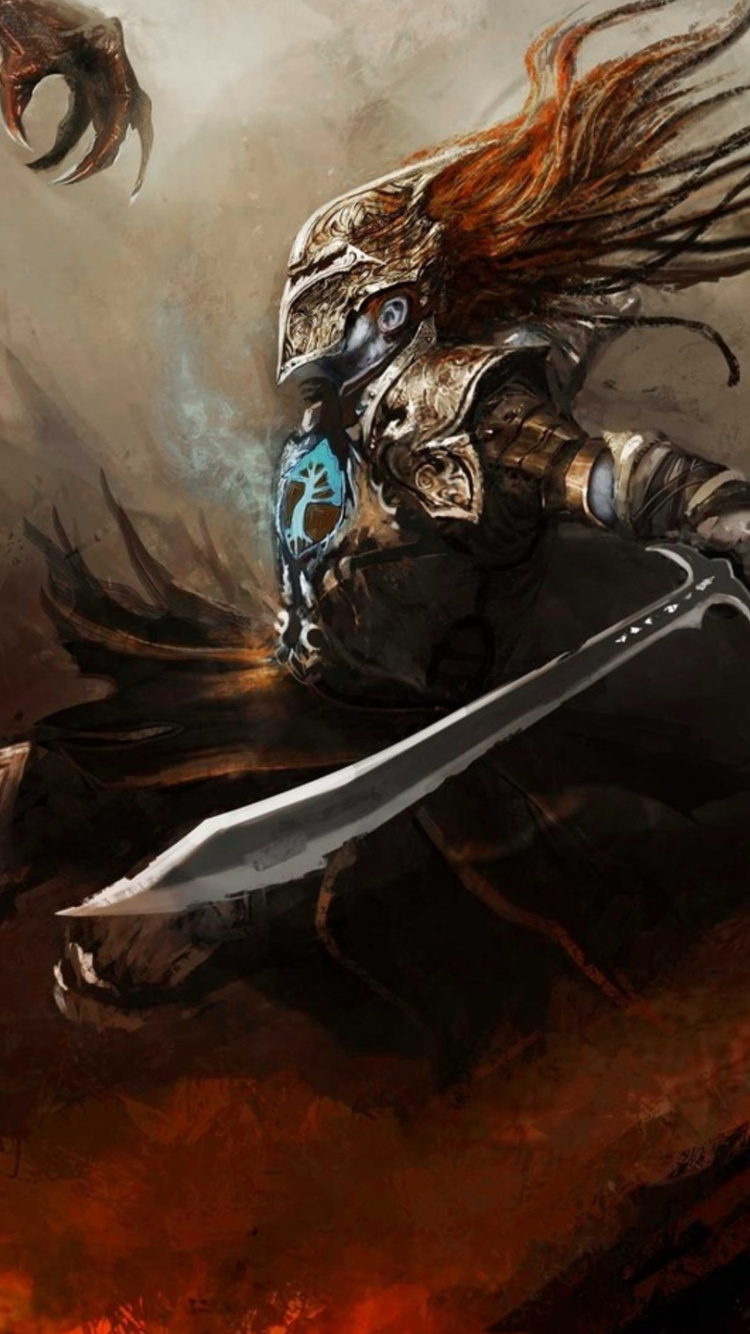 Homme en Chemise Bleue et Blanche Tenant Une Peinture au Bâton Marron. Wallpaper in 750x1334 Resolution