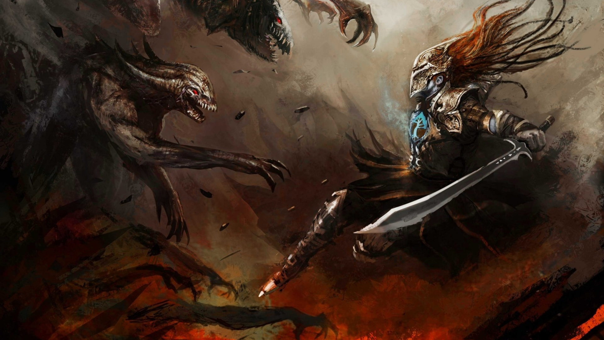 Man in Blue and White Shirt Holding Brown Stick Painting. Wallpaper in 1920x1080 Resolution