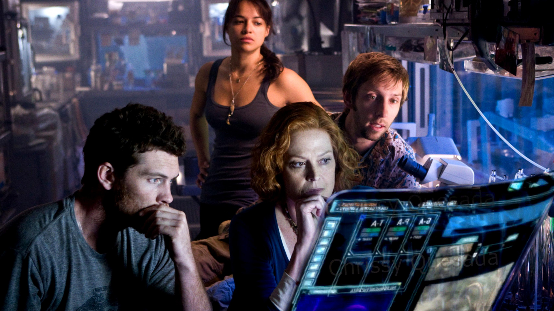 Man in Black Suit Jacket Kissing Woman in Blue Sleeveless Dress. Wallpaper in 1920x1080 Resolution