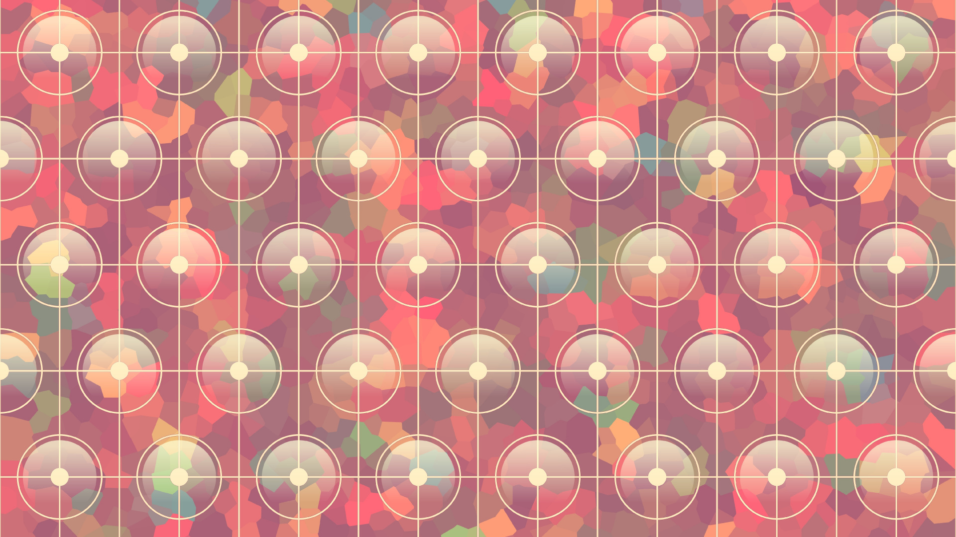 Illustration Ronde Rouge Blanc et Jaune. Wallpaper in 1920x1080 Resolution