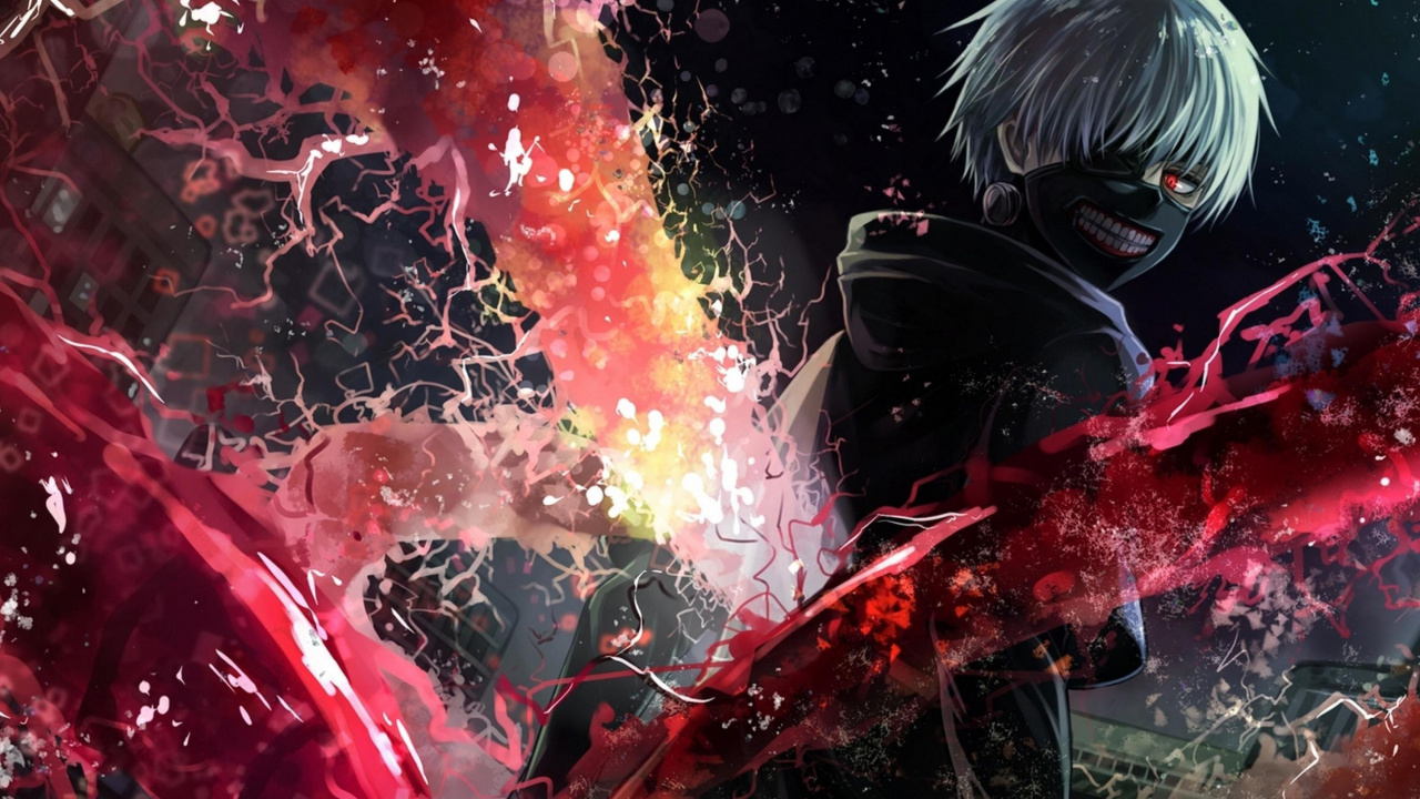 Homme en Casque Noir et Blanc et Veste Rouge. Wallpaper in 1280x720 Resolution