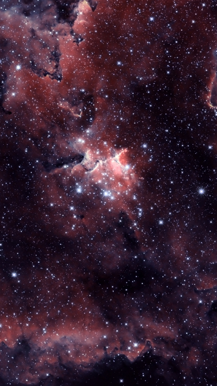 Ilustración de Galaxia Marrón y Negro. Wallpaper in 750x1334 Resolution