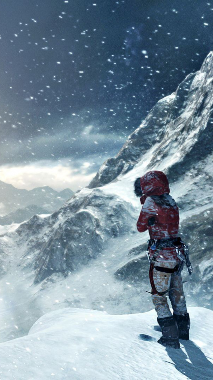 Rise of The Tomb Raider, Tomb Raider, Lara Croft, Crystal Dynamics, Xbox One. Wallpaper in 750x1334 Resolution