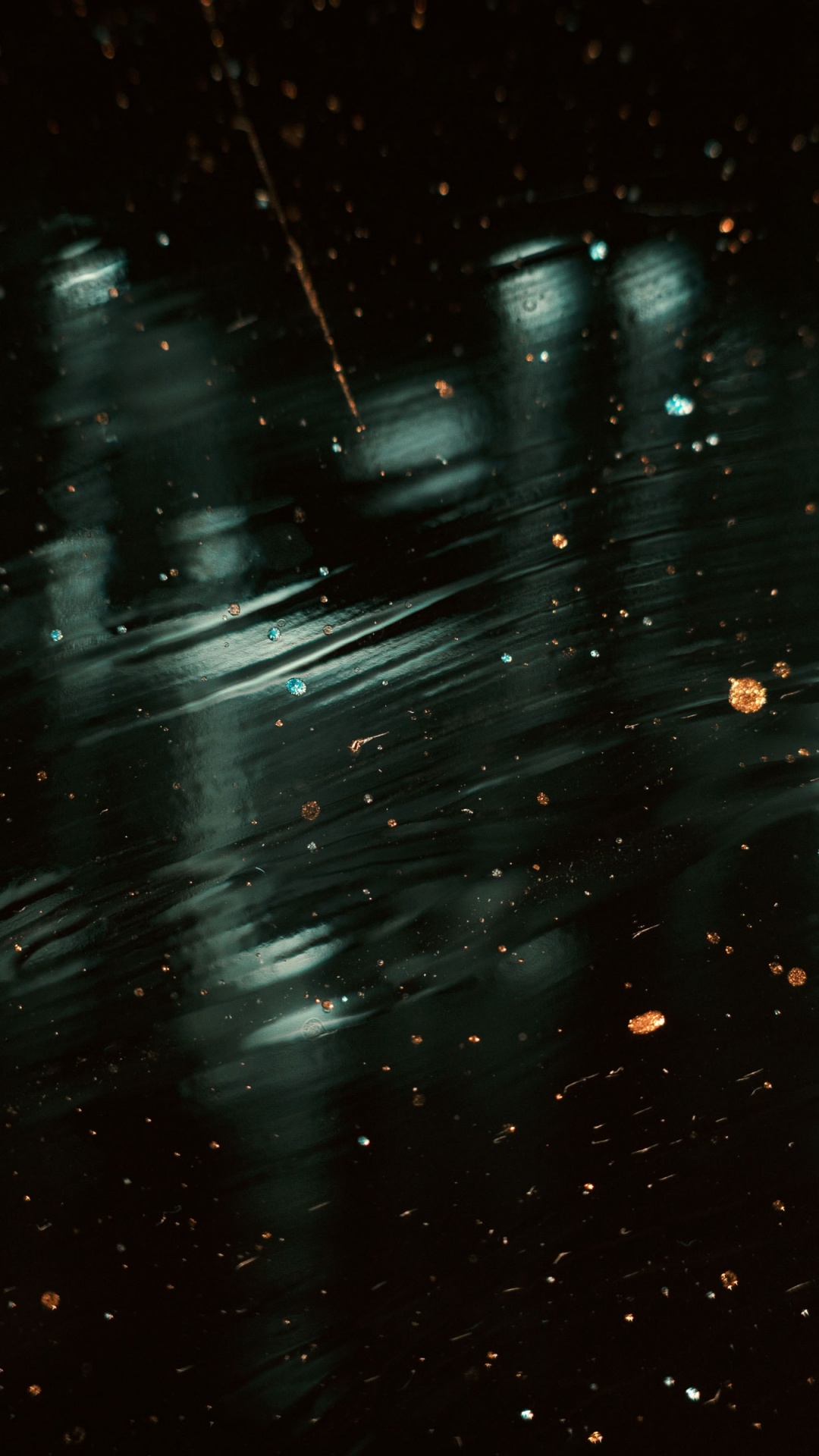 Gouttelettes D'eau Sur Fond Noir. Wallpaper in 1080x1920 Resolution