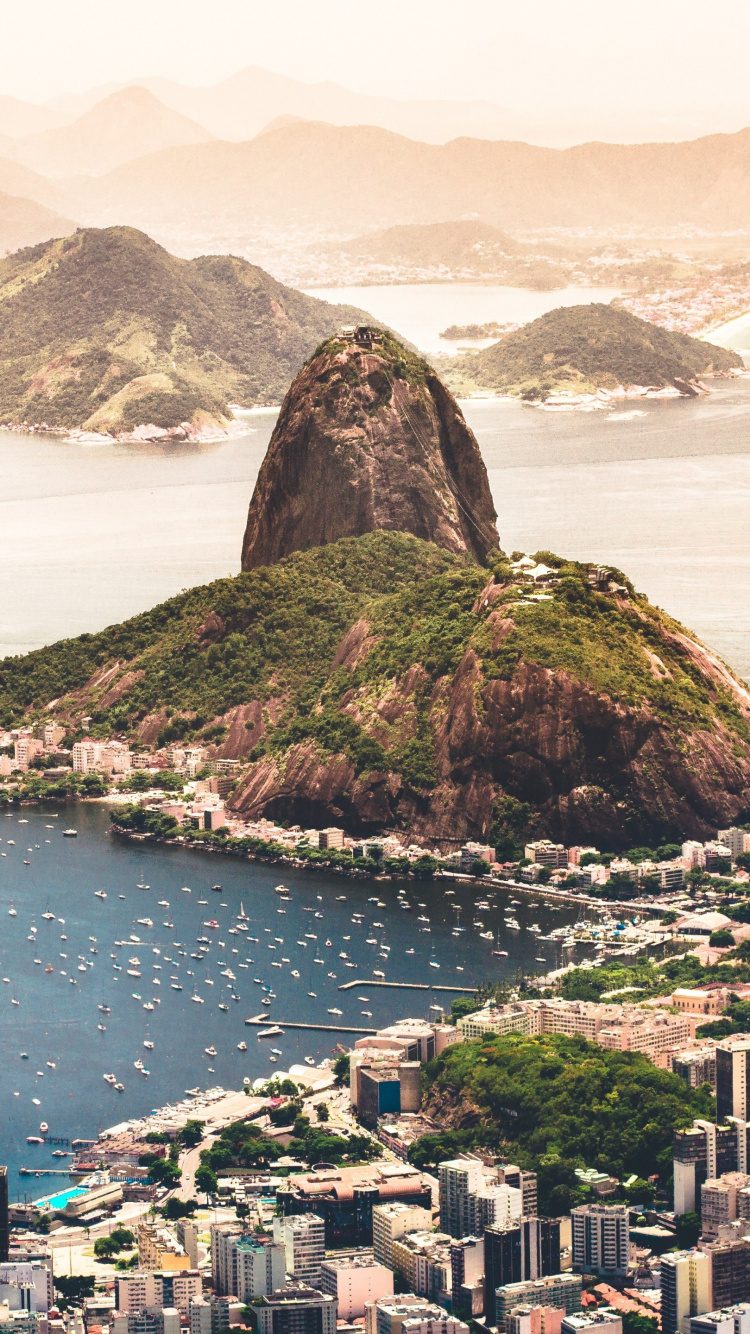 Rio de Janeiro, Water, Mountain, Water Resources, Building. Wallpaper in 750x1334 Resolution