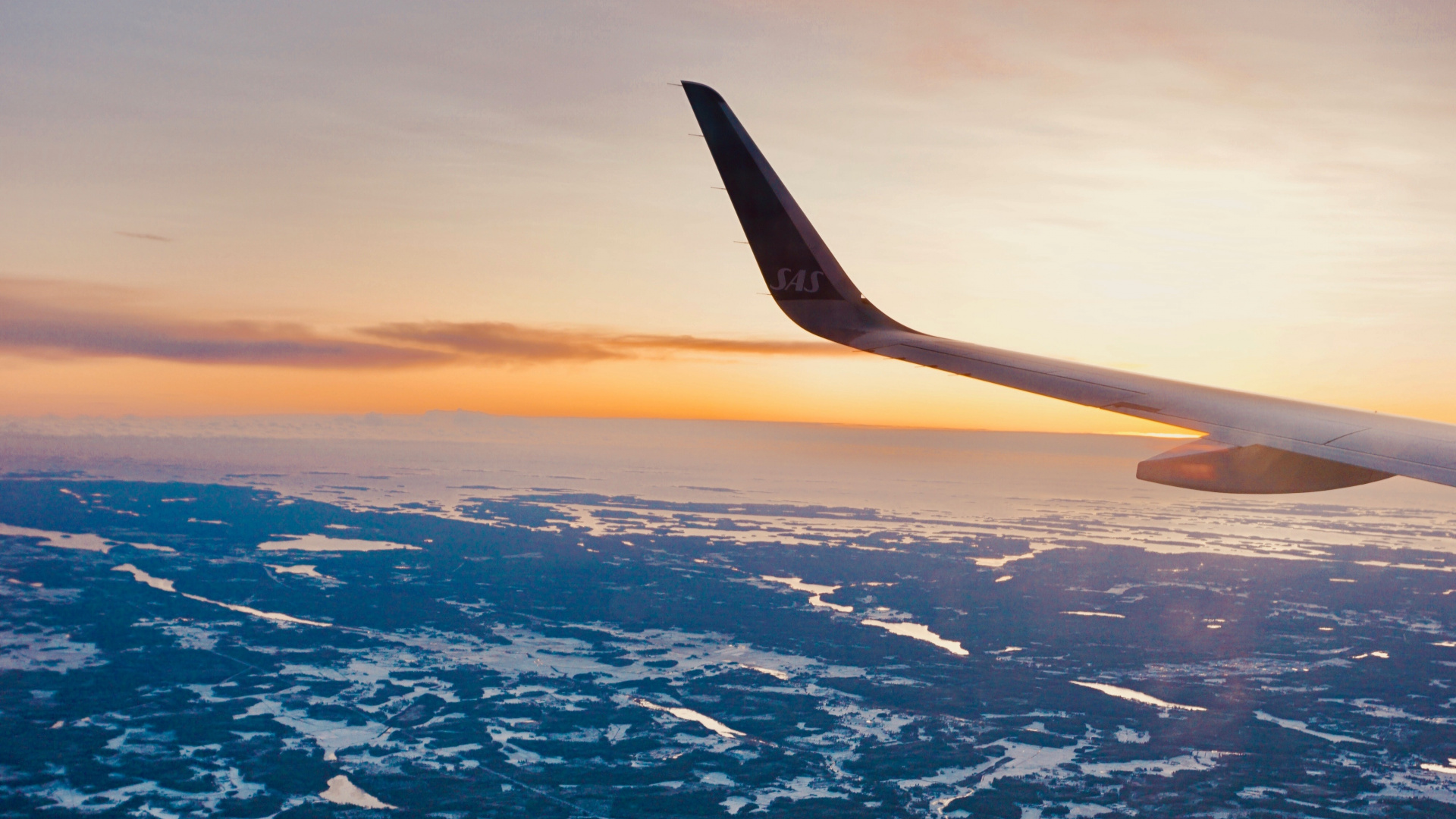 Airplane Wing Over White Clouds During Daytime. Wallpaper in 1920x1080 Resolution