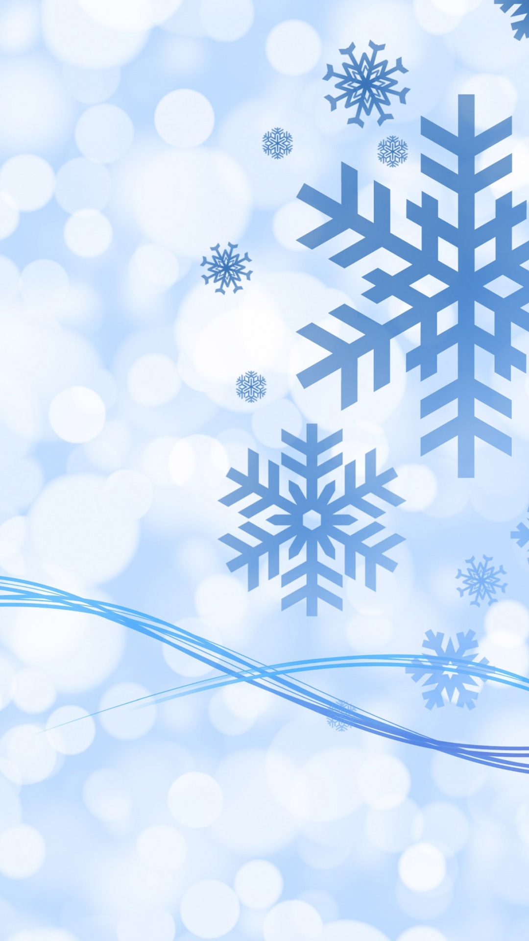 White and Blue Floral Illustration. Wallpaper in 1080x1920 Resolution