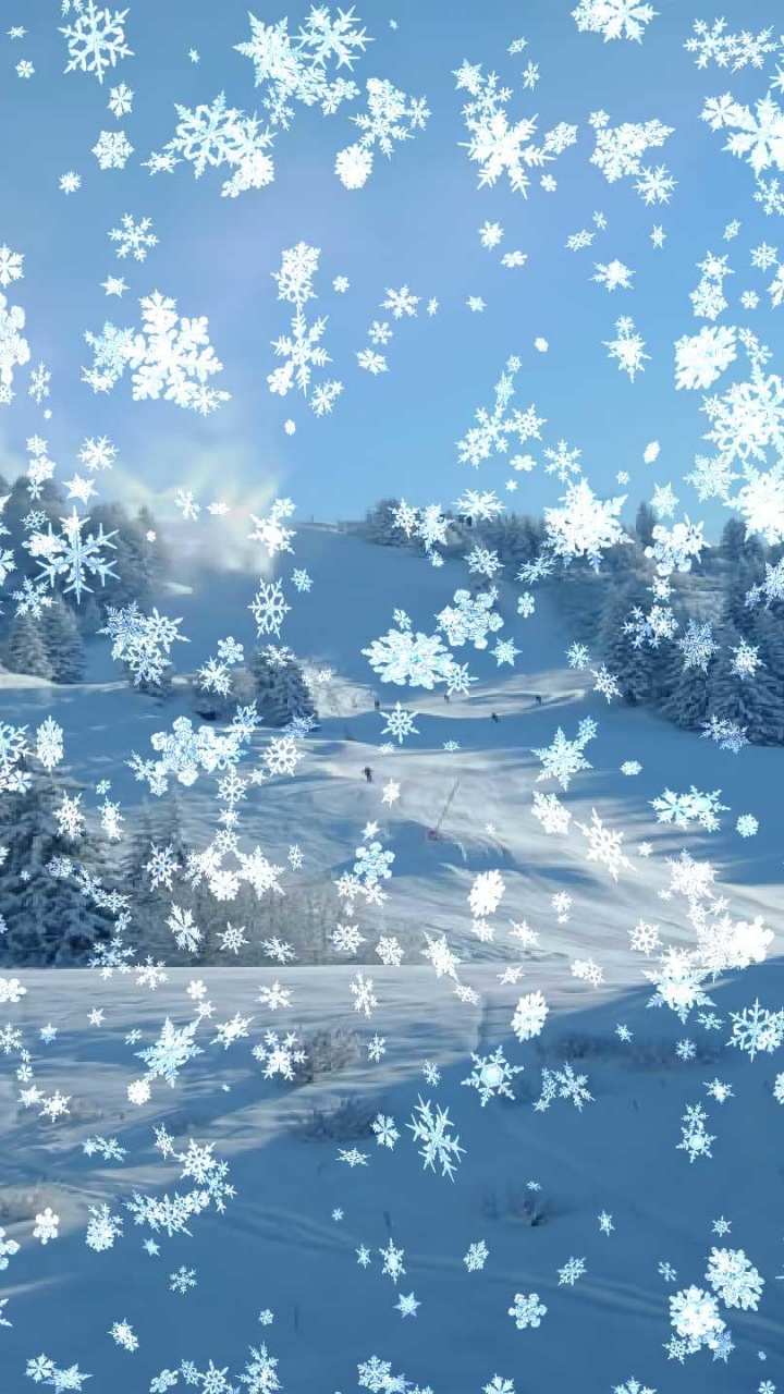 冬天, 雪花, 冻结, 天空, 动画 壁纸 720x1280 允许