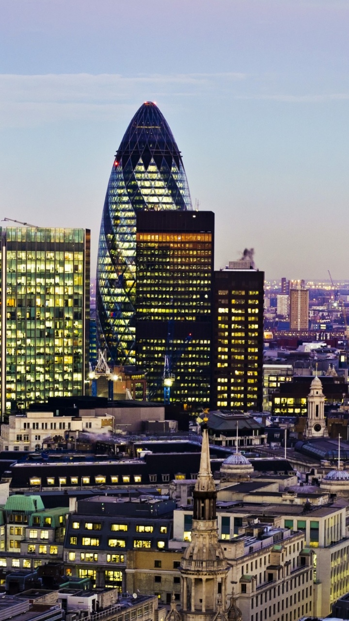 City Skyline Under Blue Sky During Daytime. Wallpaper in 720x1280 Resolution