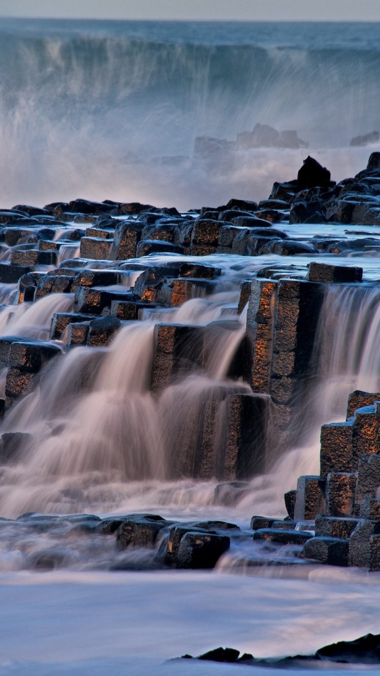 Body of Water, Waterfall, Nature, Water, Natural Landscape. Wallpaper in 750x1334 Resolution
