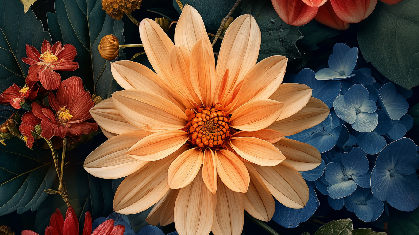 Water Lily, Flower, Plant, Picture Frame, Botany. Wallpaper in 1366x768 Resolution